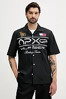 Urbanshop com ua Сорочка Tommy Hilfiger x F1 THE MOVIE колір чорний relaxed MW0MW41376 РОЗМІРИ ЗАПИТУЙТЕ