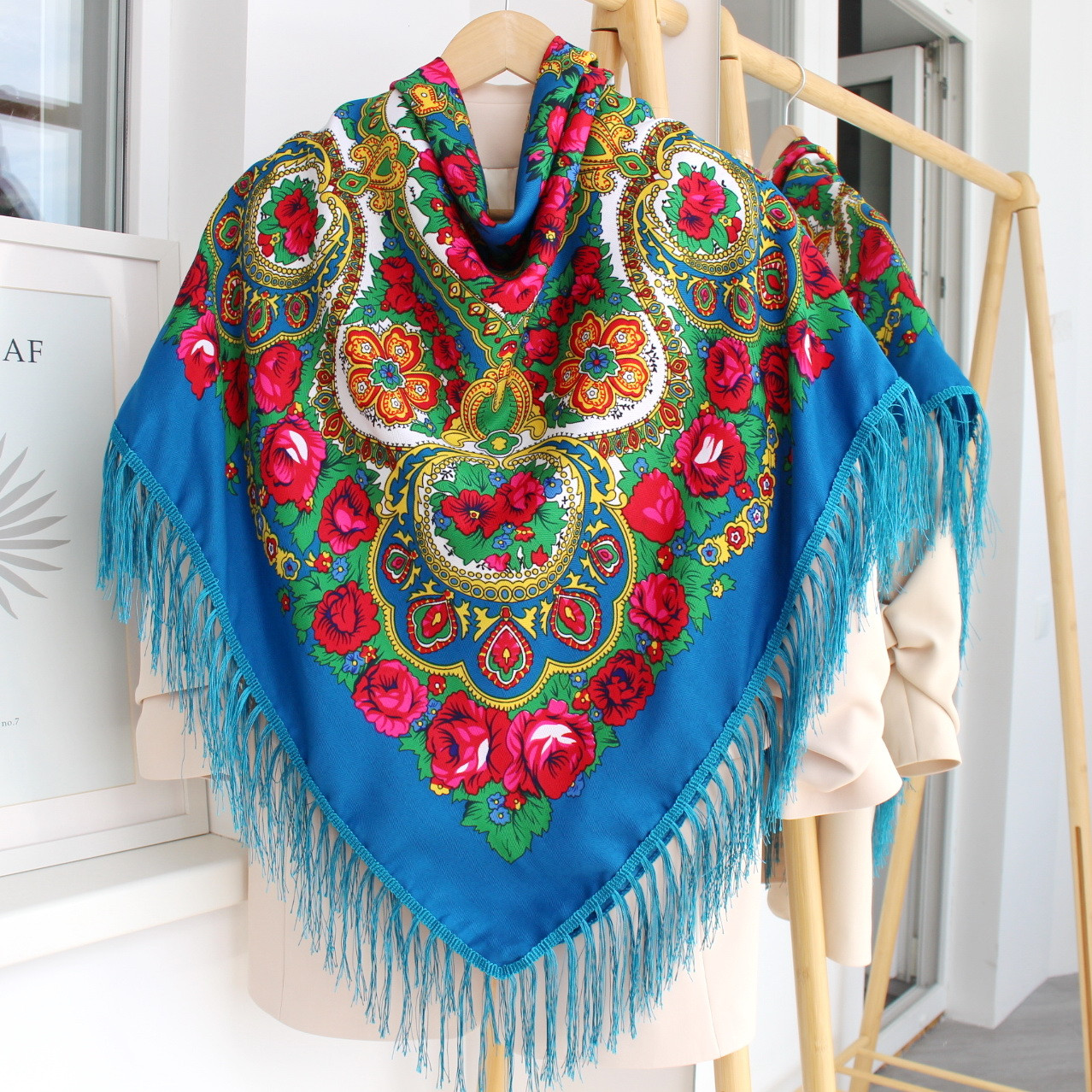 Хустка в народному стилі "Мавка" Бірюза 633007, фото 1