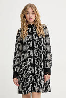 Urbanshop com ua Бавовняна сукня Bruuns Bazaar колір чорний mini розкльошена BBW4378 РОЗМІРИ ЗАПИТУЙТЕ