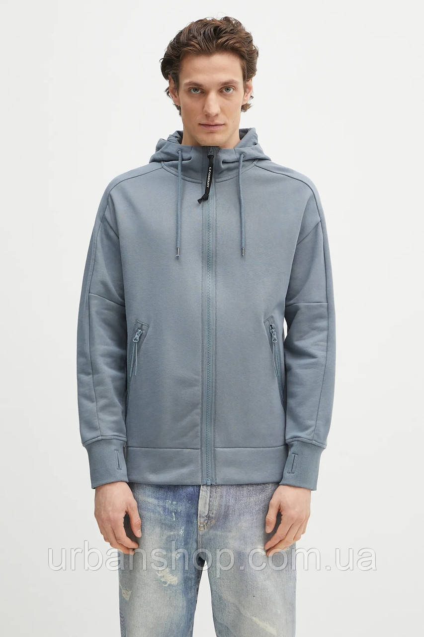 Urbanshop com ua Бавовняна кофта C.P. Company чоловіча з капюшоном однотонна 18CMSS028A005086W РОЗМІРИ, фото 1