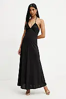 Urbanshop com ua Сукня Silvian Heach MADEV колір чорний maxi розкльошена GPP25330VE РОЗМІРИ ЗАПИТУЙТЕ