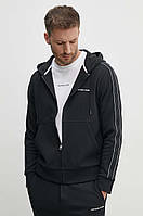 Urbanshop com ua Кофта Michael Kors чоловіча колір чорний з капюшоном з аплікацією CT4524K5MF РОЗМІРИ
