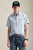 Urbanshop com ua Бавовняна сорочка Polo Ralph Lauren колір синій regular комір button-down 710974541 РОЗМІРИ
