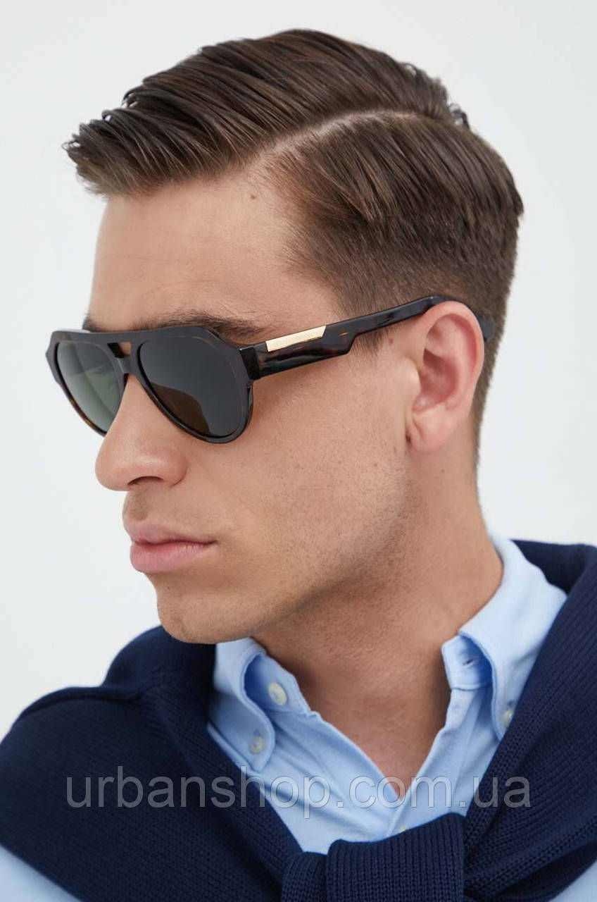 Urbanshop com ua Сонцезахисні окуляри Dolce & Gabbana чоловічі колір коричневий РОЗМІРИ ЗАПИТУЙТЕ