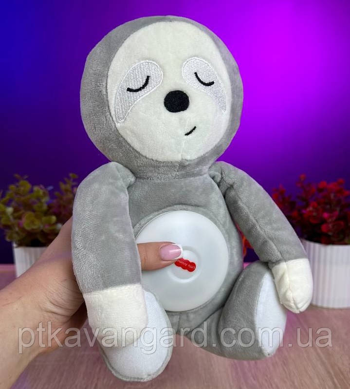 Нічник дитячий "Лінивець" (висота 25 см, підсвічування, мелодії, на батарейках, знімний музичний блок), фото 1