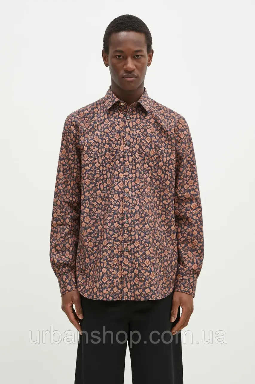 Urbanshop com ua Бавовняна сорочка Paul Smith чоловіча колір синій slim класичний комір M1R-800P-P02609