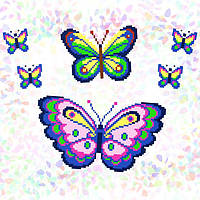 Аркуш водорозчинного флізеліну з рисунком "Метелики" розміром 20х30 см