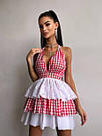 Міні плаття з пишною подвійною спідницею та зав'язкою на шиї та відкритою спиною (р. S, M) 66036090Е, фото 3