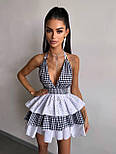 Міні плаття з пишною подвійною спідницею та зав'язкою на шиї та відкритою спиною (р. S, M) 66036090Е, фото 4