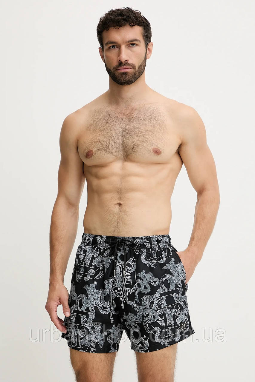 Urbanshop com ua Купальні шорти Philipp Plein колір чорний PM25MBM02 РОЗМІРИ ЗАПИТУЙТЕ