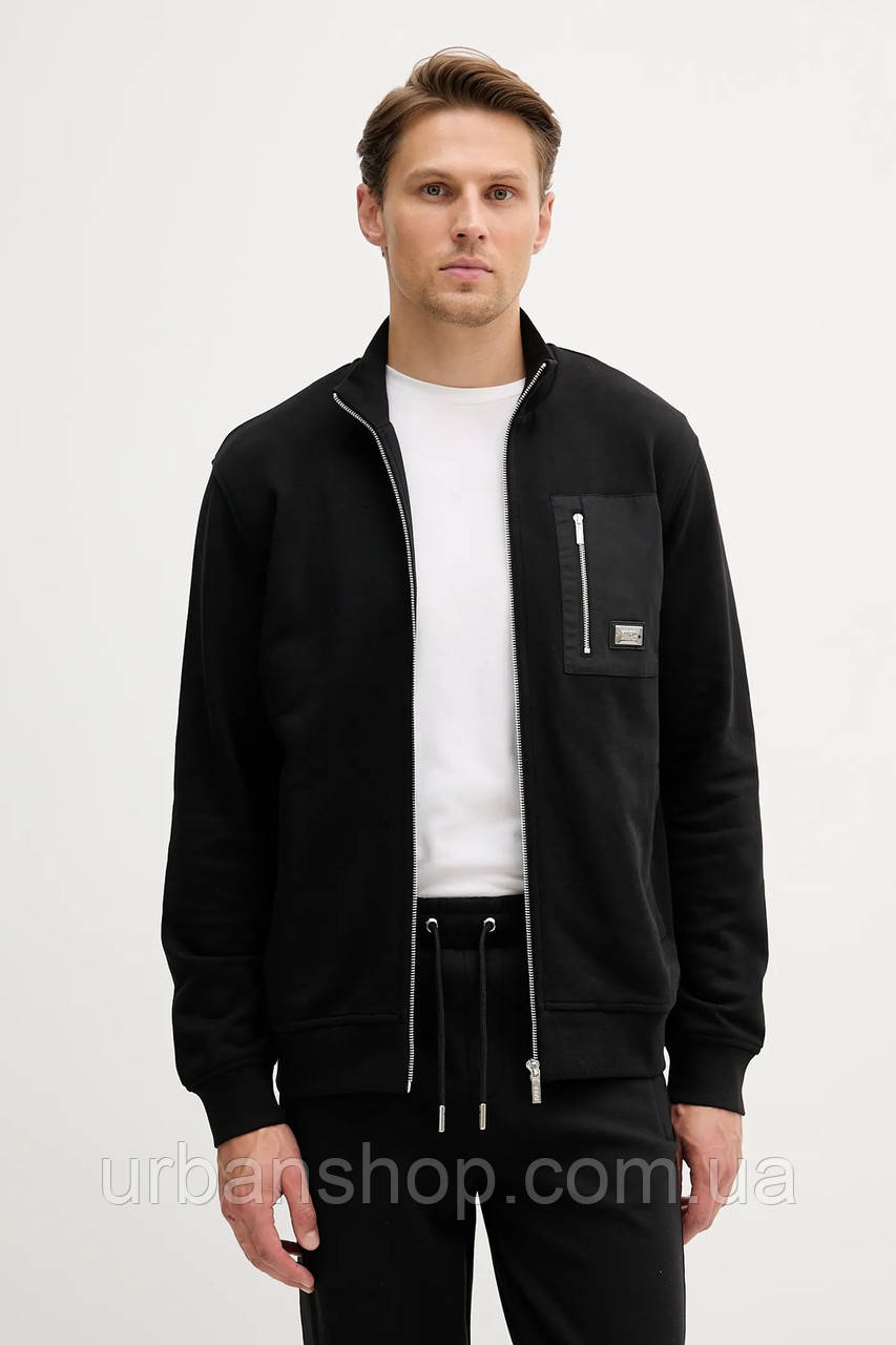 Urbanshop com ua Бавовняна кофта Karl Lagerfeld колір чорний з аплікацією 553917.705036 РОЗМІРИ ЗАПИТУЙТЕ