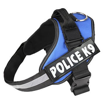 Шлейка для собак мелких пород «S» прочная, регулируемая, обеспечит комфорт и контроль во время прогулок, синяя