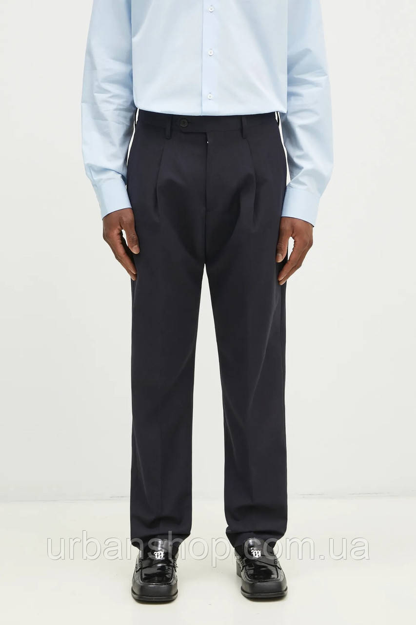 Urbanshop com ua Штани з домішкою вовни Paul Smith чоловічі колір синій облягаючі M1R-408Z-P02571 РОЗМІРИ