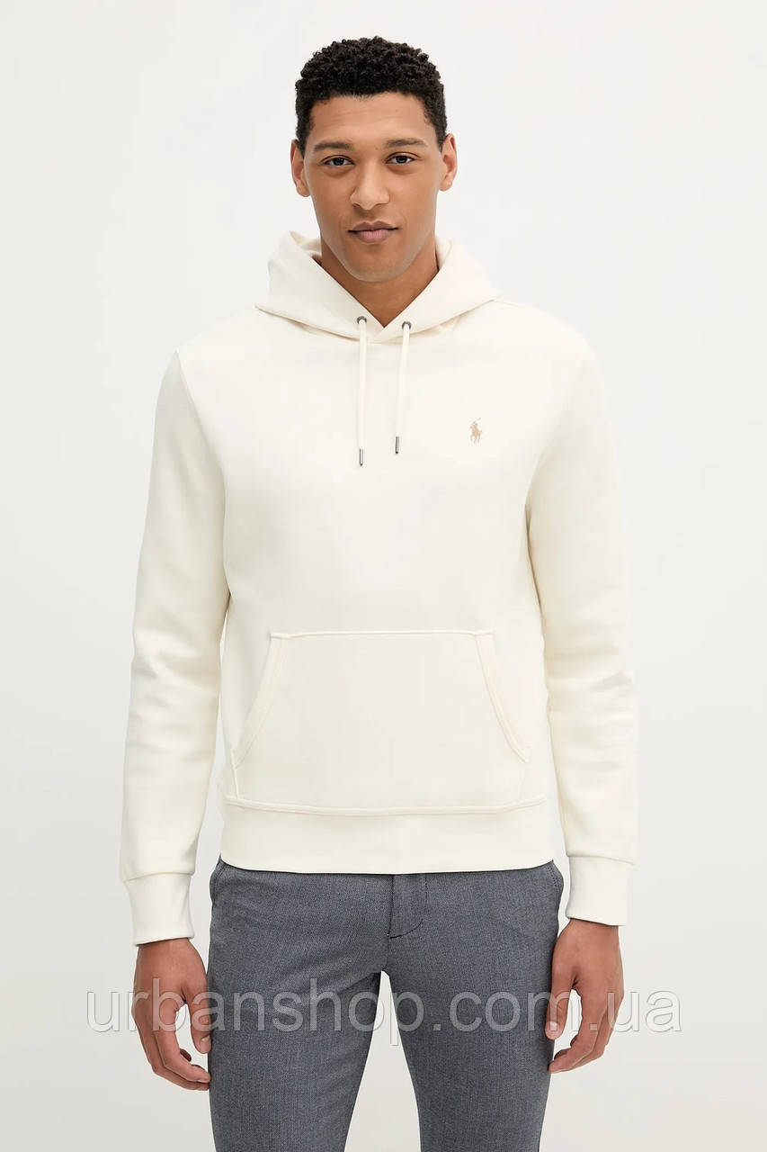 Urbanshop com ua Кофта Polo Ralph Lauren колір бежевий з капюшоном однотонна 710907092 РОЗМІРИ ЗАПИТУЙТЕ