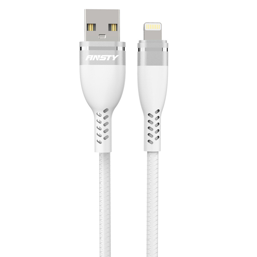 Кабель ANSTY S-012-I Lightning 3A 1M White, фото 1