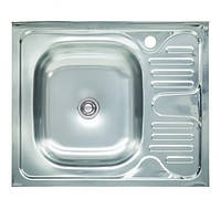 Мийка кухонна AVT з нержавіючої сталі 60x50 см (0,4 мм) ліва