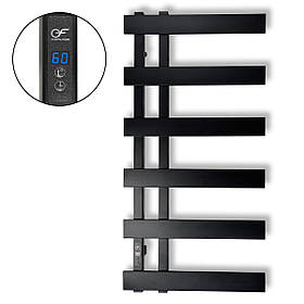 Електрична рушникосушка Flyme EF Combo L (терморегулятор, таймер, прихований монтаж) колір графіт, ліва