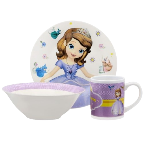 Набір дитячий 3пр. порцеляновий. Принцеса Софія, фото 1