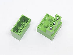 Клемний роз'єм 2EDGK 3P 5.08мм кутовий (пара штекер+гніздо)