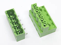 Клемний роз'єм 2EDGK 5P 5.08мм кутовий (пара штекер+гніздо)