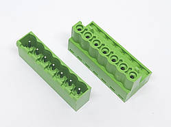 Клемний роз'єм 2EDGK 7P 5.08мм кутовий (пара штекер+гніздо)