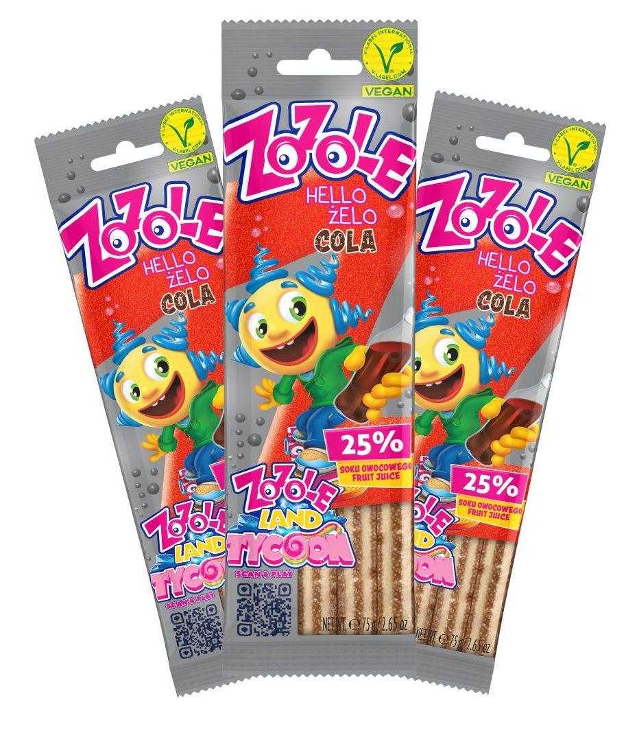 Цукерки желейні Zozole COLA PASKI з цукровою начинкою 75г*32 TM Mieszko, фото 1