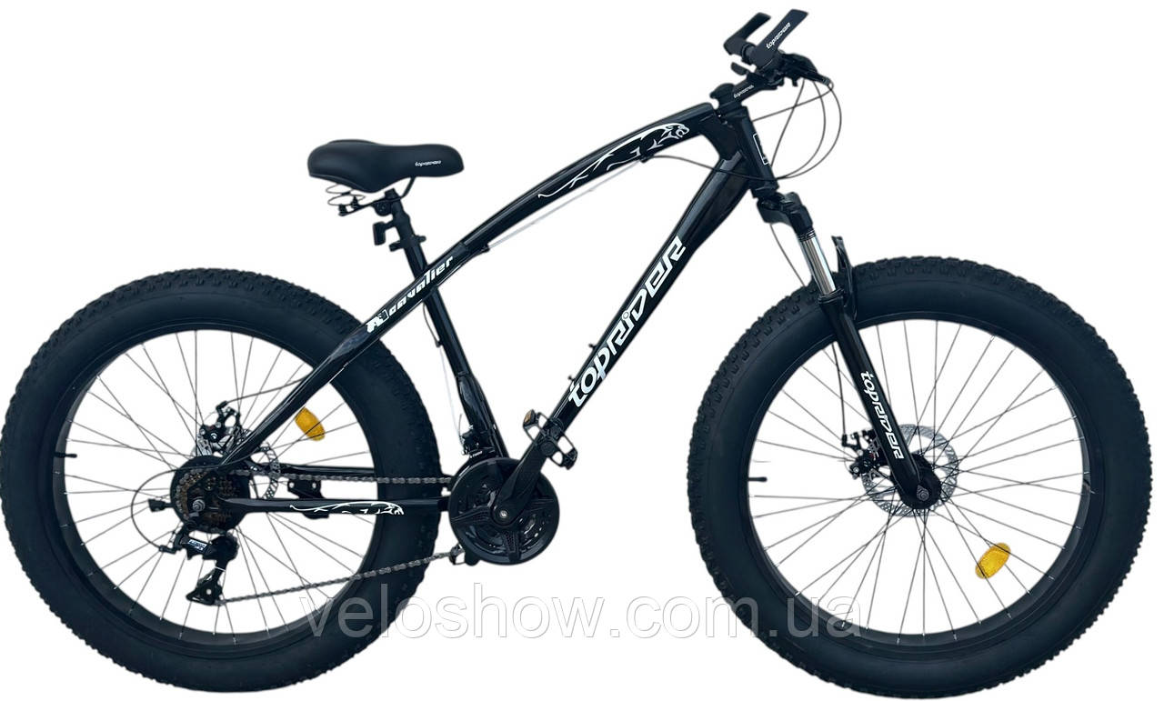 Позашляховик фетбайк 26/4.0 Toprider з амортизатором велосипед (fatbike) широкі колеса (2025), фото 1