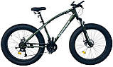 Позашляховик фетбайк 26/4.0 Jaguar Top з амортизатором велосипед (fatbike) широкі колеса (2025), фото 3