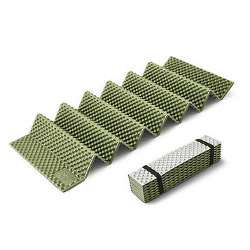 Килимок складаний IXPE Naturehike CNK2450WS044, алюмінієва плівка, 195x60х1,8 см, оливковий зелений