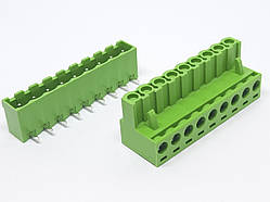 Клемний роз'єм 2EDGK 9P 5.08мм кутовий (пара штекер+гніздо)