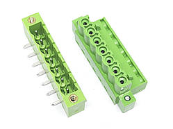 Клемний роз'єм 2EDGKM 7P 5.08мм з гвинтовою фіксацією кутовий (пара штекер+гніздо)