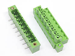 Клемний роз'єм 2EDGKM 8P 5.08мм з гвинтовою фіксацією кутовий (пара штекер+гніздо)