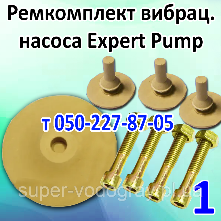 Ремкомплект для вібраційного насоса Expert Pump (з клапаном грибком), фото 1