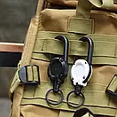 Ретрактор тактичний карабін брелок RETRACTOR з тросиком 60 см, фото 9