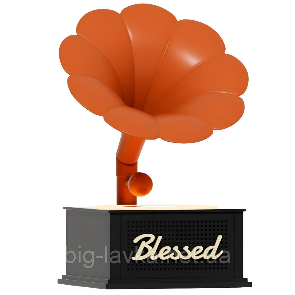 Портативний бездротовий грамофон-колонка з Bluetooth  Помаранчевий, фото 1