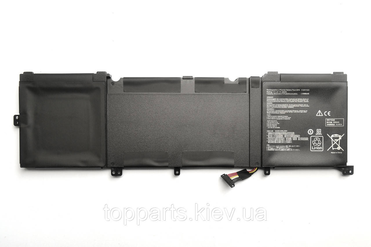 Батарея для ноутбука Asus UX501 C32N1523, 8422mAh (96Wh), 6cell, 11.4V, Li-ion, чорна