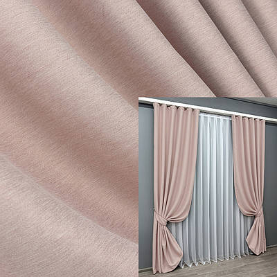 Комплект штор (2шт. 1,5х2,7м.) блекаут двосторонній, колекція "Eclipse". Колір пудровий. Код 1793ш 33-0770