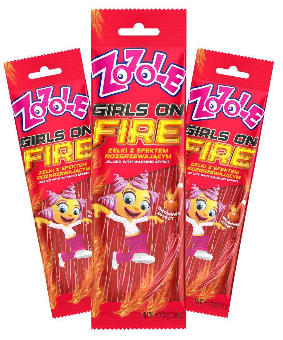 Цукерки желейні Zozole GIRLS&BOYS ON FIRE з цукровою начинкою 75г*32 TM Mieszko, фото 1