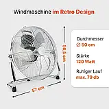 Вентилятор для підлоги ProfiCare PC-VL 3067 WM INOX хром - діаметр 50см. - Потужність 120Вт, фото 5