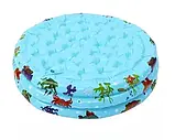 Надувний дитячий басейн Kruzzel 20932  80×30 см, 58 л, із м’яким дном, різнокольорові кільця, фото 3