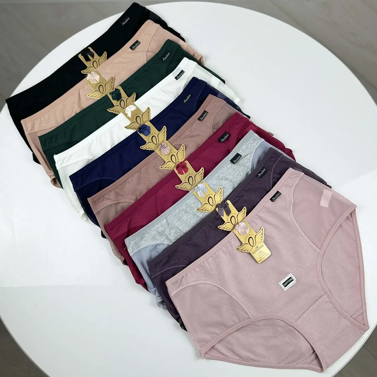 Трусики жіночі бавовняні AONIDAISI стрейчеві середня посадка 2XL(52-54), фото 1