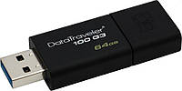 Флешка Kingston 64 ГБ USB 3.0 DT100G3 | Быстрый Flash Drive DataTraveler 100 G3 100 МБ/с