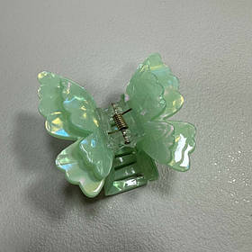 Крабик для волосся "Метелик" подвійний 39154 салатовий