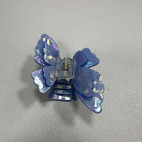 Крабик для волосся "Метелик" подвійний 39154 синій