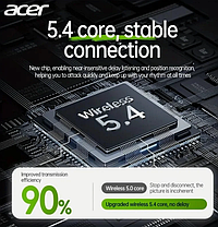 Бездротові навушники Acer OHR503 TWS із зарядним кейсом, до 30 годин роботи, сірі, фото 5