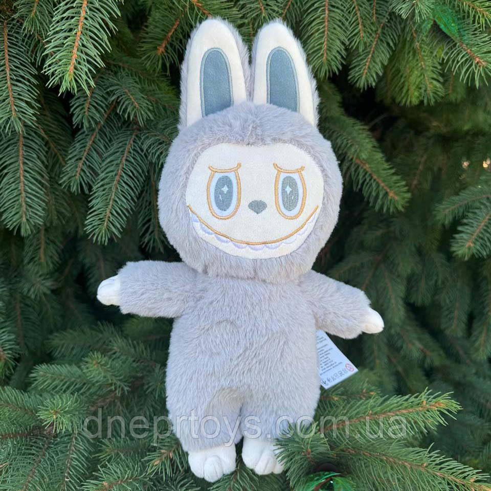 М`яка Іграшка Лабубу Labubu сіра Україна плюш 34*13*8см (00422-8), фото 1