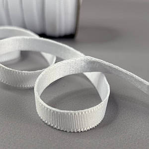 Тунельна стрічка поліестр Ø 1 см, - біла