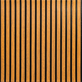 Самоклеючі 3д панелі-рейки на стіну 680х670х5мм, гнучкі рейкові пвх декоративні панелі, коричневе дерево+чорний