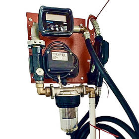 Міні АЗС на єврокуб 220 Вольт із фільтром і електронним лічильником для дизеля