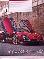 Зошит 12 аркушів лінія картонна обкладинка червоні поля офсет Бріск в асортименті TB12LIN